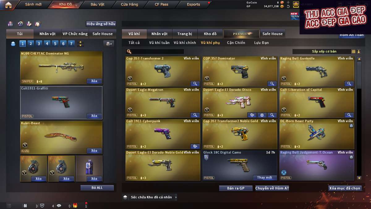 shop acc cf uy tin gia re